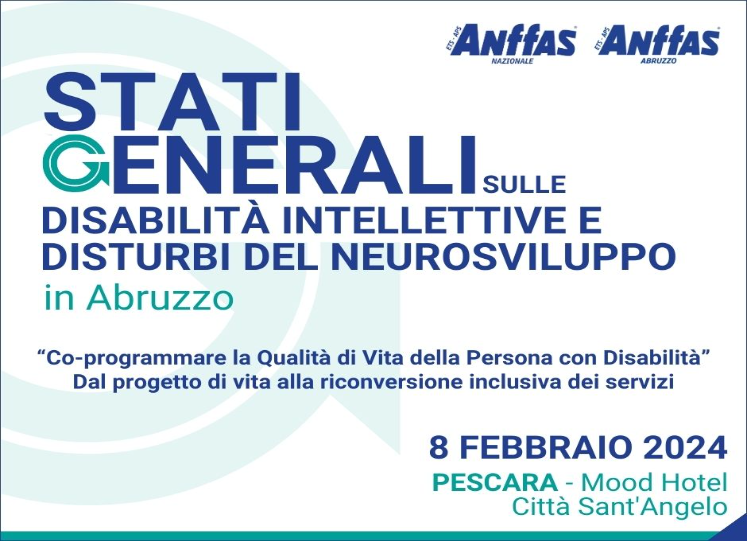 8 febbraio, ecco gli “Stati Generali sulle Disabilità Intellettive e Disturbi del Neurosviluppo in Abruzzo”: